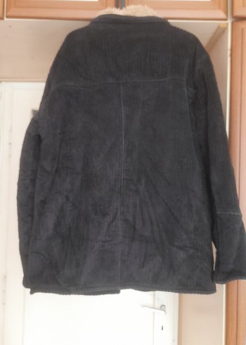 Kürk Detaylı erkek siyah mont - Görsel 3