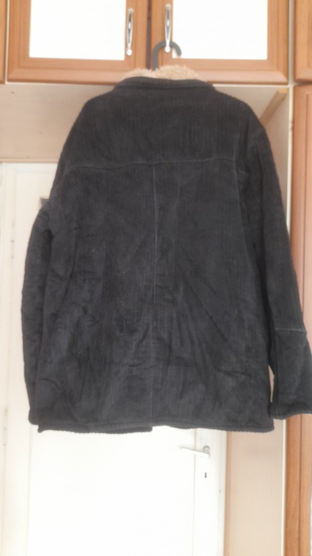 Kürk Detaylı erkek siyah mont - Görsel 3