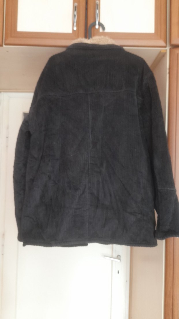 Kürk Detaylı erkek siyah mont - Görsel 4