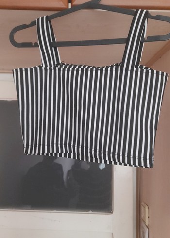 Kadın Siyah Beyaz Çizgili Pilili Pantolon - Görsel 4