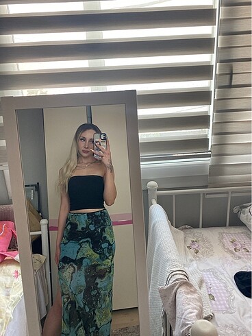 trendyolmilla uzun desenli etek