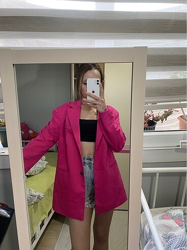 pembe blazer h&m