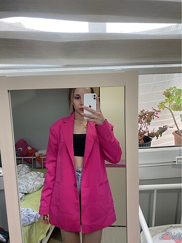 xs Beden pembe blazer h&m