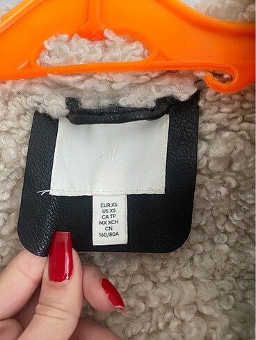 h&m kürklü deri mont - Görsel 4