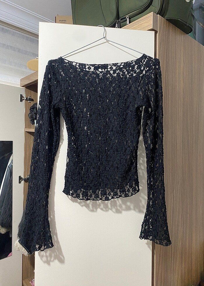 siyah dantelli body - Görsel 2