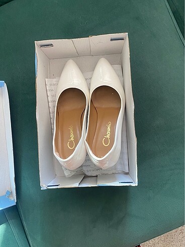 beyaz topuklu ayakkabı - Görsel 2