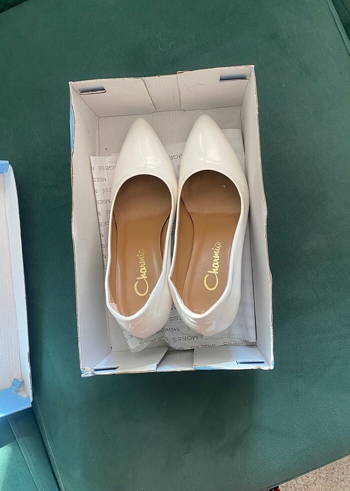 beyaz topuklu ayakkabı - Görsel 2