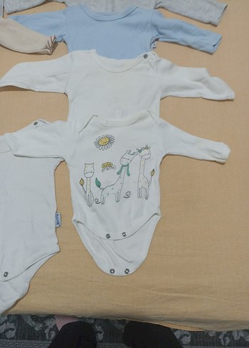 Bebek Erkek Uzun Kollu Beyaz Body - Görsel 2