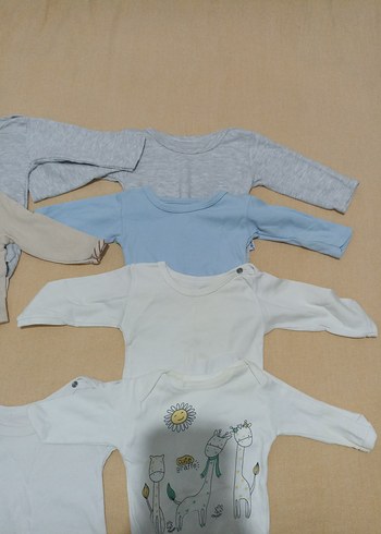 Bebek Erkek Uzun Kollu Beyaz Body - Görsel 3