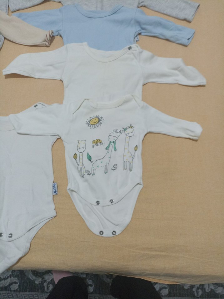 Bebek Erkek Uzun Kollu Beyaz Body - Görsel 2