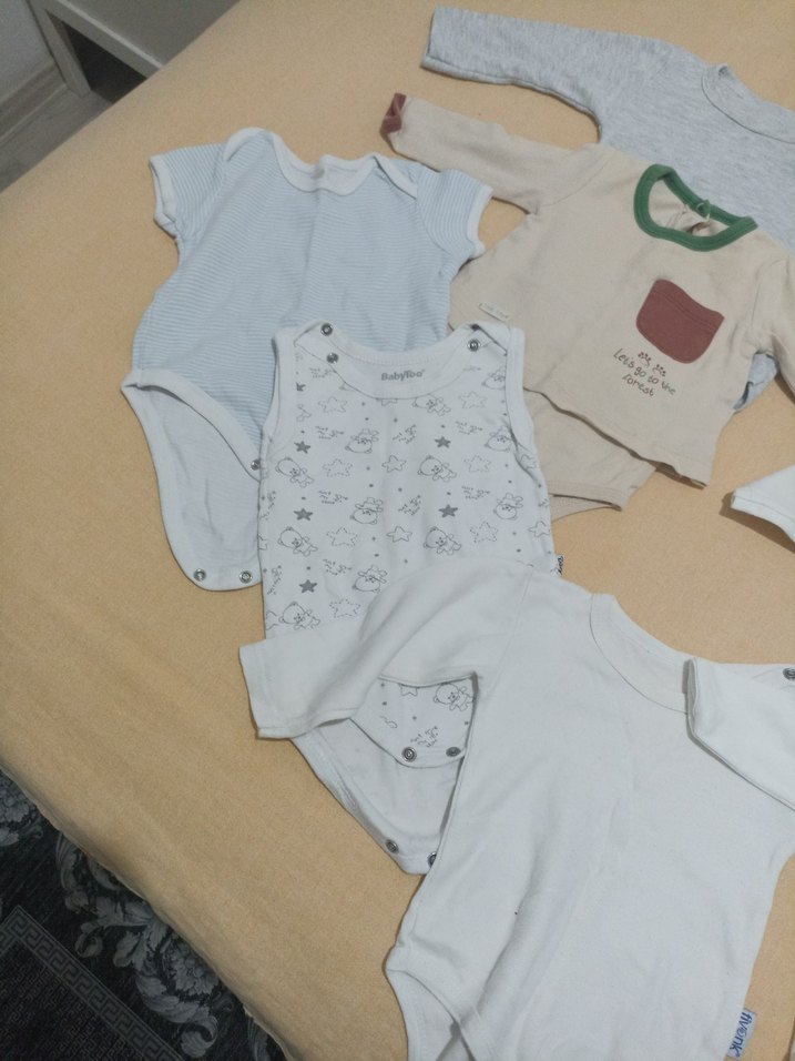 Bebek Erkek Uzun Kollu Beyaz Body - Görsel 5