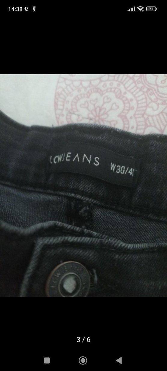 Düğmeli Siyah erkek Kot Pantolon - Görsel 3