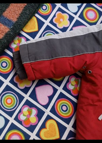 Düğmeli Gri Erkek bebek mont - Görsel 6