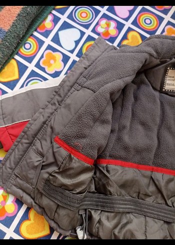 Düğmeli Gri Erkek bebek mont - Görsel 5