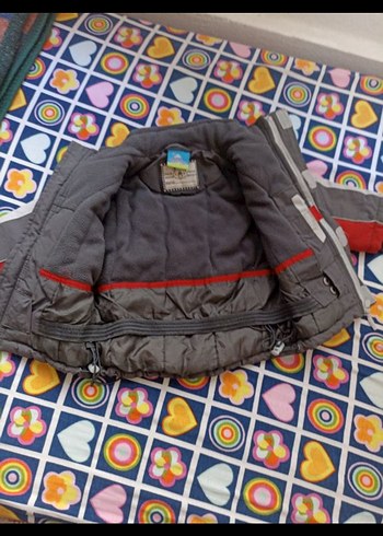 Düğmeli Gri Erkek bebek mont - Görsel 3