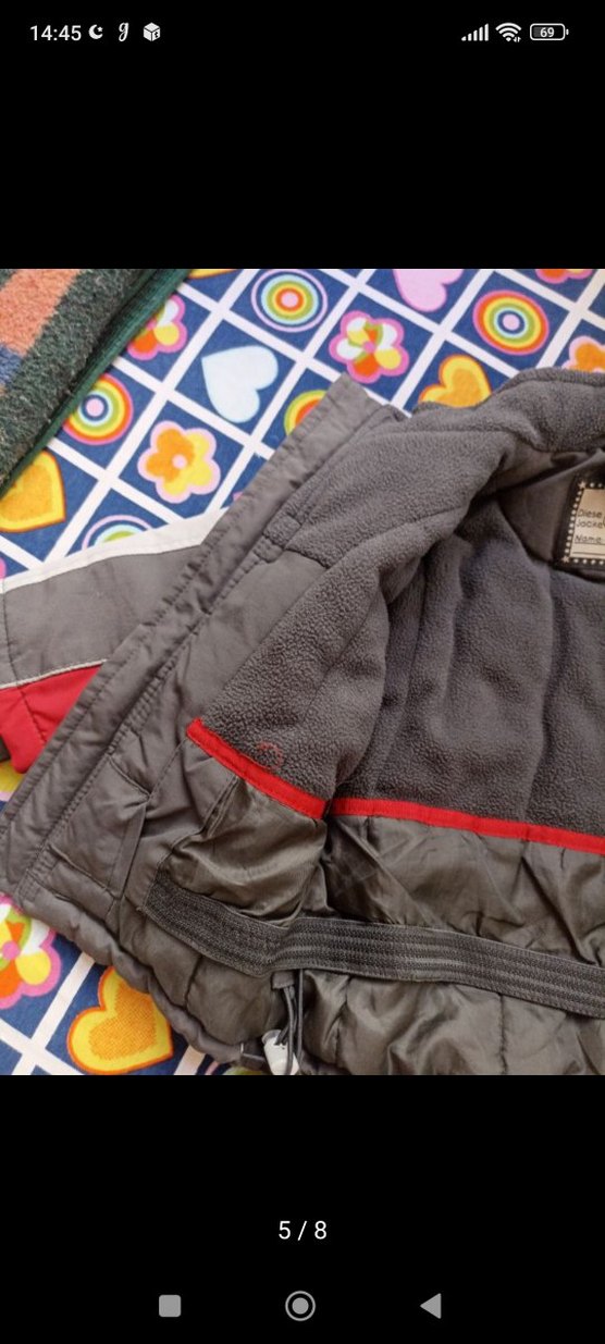 Düğmeli Gri Erkek bebek mont - Görsel 5