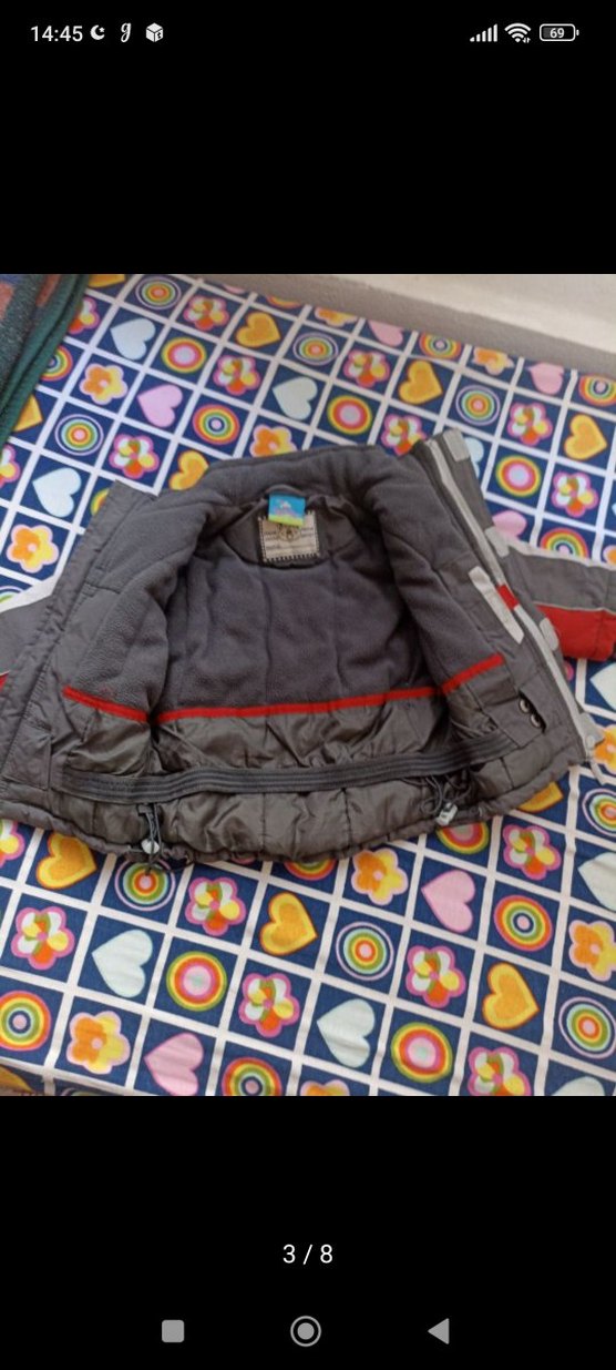 Düğmeli Gri Erkek bebek mont - Görsel 3