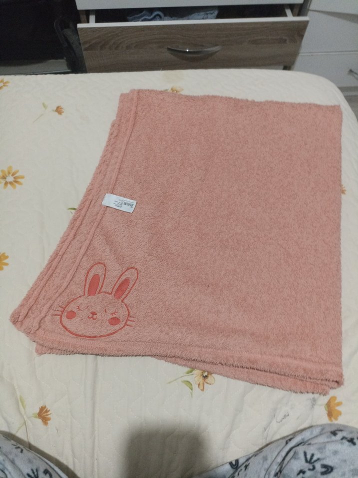 Pembe Baskılı Tavşan Desenli battaniye - Görsel 2