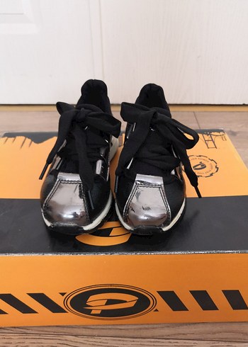Siyah Stiletto Topuklu Spor Ayakkabı kız çocuk