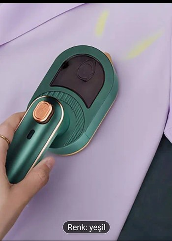 2 Adet taşınabilir ütü Renkli Beyaz ve Yeşil Mini Ütü - Görsel 3