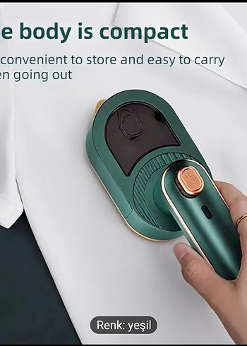 taşınabilir ütü 2 Renkli beyaz Yeşil renk elimizde mevcuttur - Görsel 4