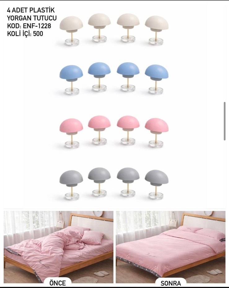 4 adet plastik yorgan tutucu - Görsel 2