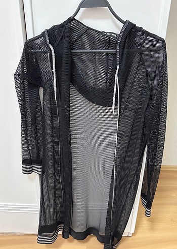 Siyah File Tarzı Dış giyim - Görsel 2