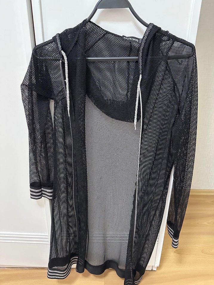 Siyah File Tarzı Dış giyim - Görsel 2