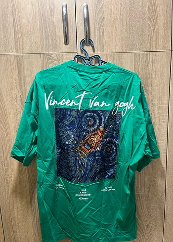 Yeşil Baskılı Oversize Erkek Tişört - Görsel 2