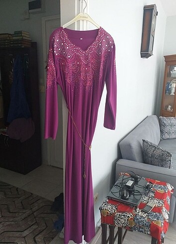 xxl Beden İşlemeli pullu elbise