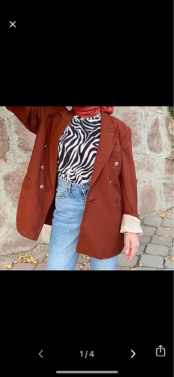 Taba blazer ceket
