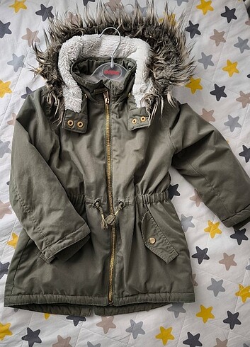 4 Yaş Beden haki Renk Kız çocuk parka