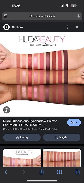 Beden Huda Nude Rich Far paletti