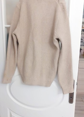 Bej Örgü Erkek Hırka - Görsel 2