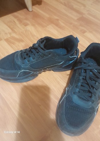 Erkek Siyah Bağcıklı Spor Ayakkabı - Görsel 2