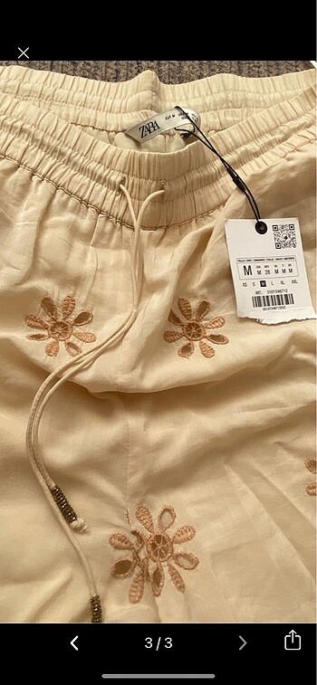 m Beden zara dantelli pantolon