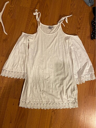 Asos Beyaz Düşük Kollu 36 Beden Elbise