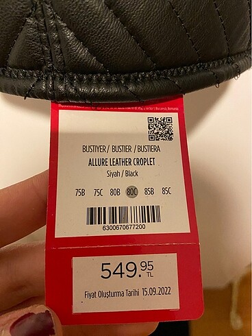 m Beden siyah Renk Penti 80C Siyah Suni Deri Büstiyer