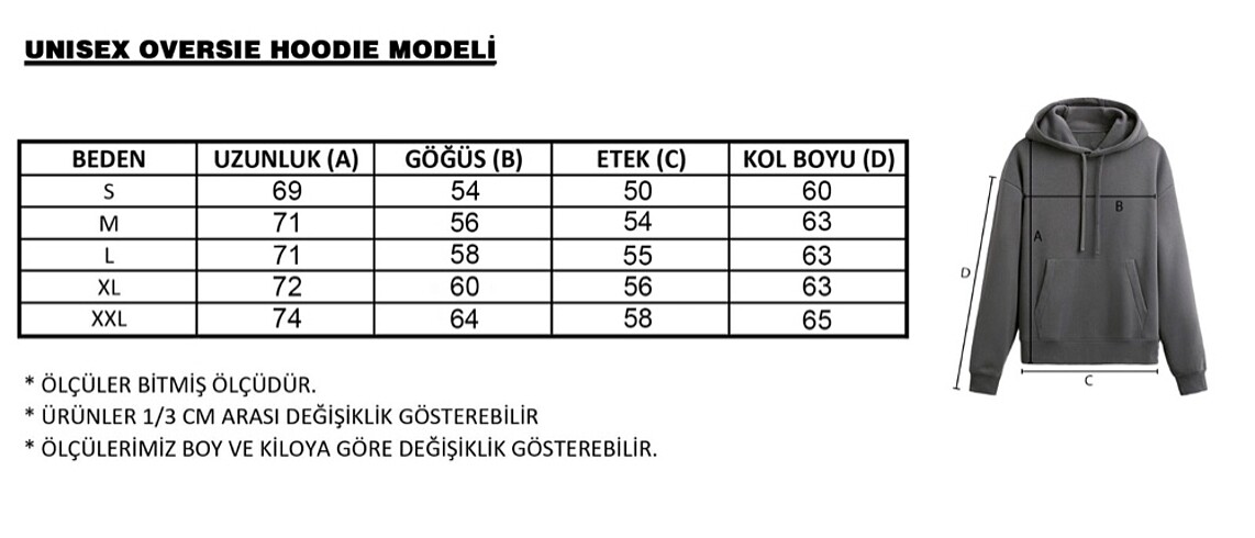 Diğer Unisex Basic Oversize Hoodie