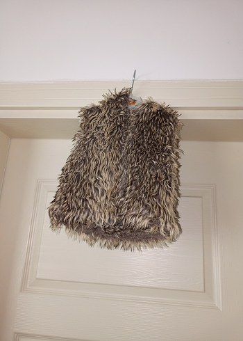 Kürk Detaylı Bohem çocuk yelek - Görsel 3