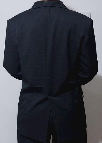 Massimo Dutti Düğmeli Siyah Kadın Ofis Ceketi