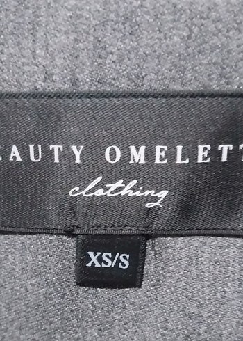 xs Beden Gri Düğmeli Kadın Blazer Ceket