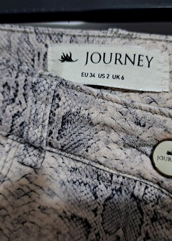 Journey marka gri bohem Tarz düz kesim likrali pantolon - Görsel 2