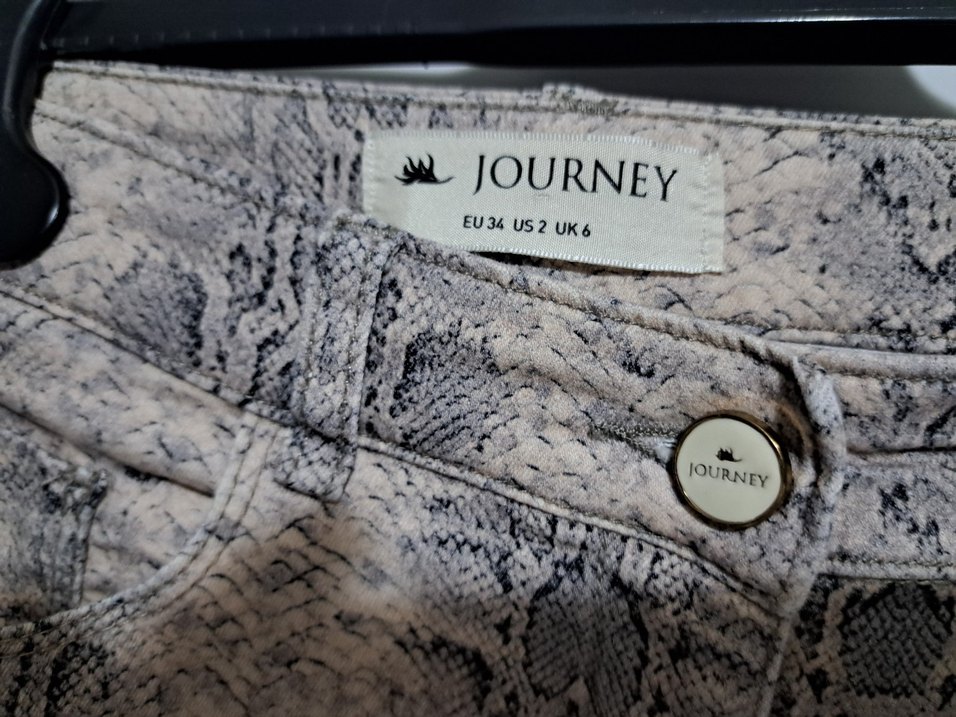 Journey marka gri bohem Tarz düz kesim likrali pantolon - Görsel 2