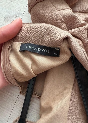 Bej Kemerli elbise - Görsel 2