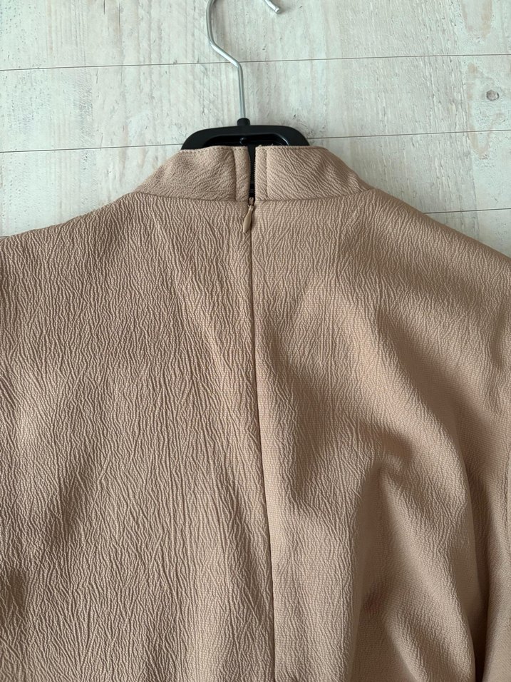 Bej Kemerli elbise - Görsel 4