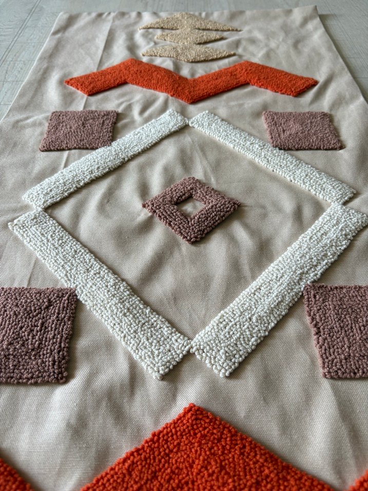 Bohem Tarz Nakışlı Kahverengi Punch Runner - Görsel 4