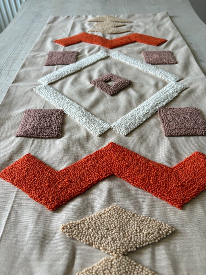 Bohem Tarz Nakışlı Kahverengi Punch Runner - Görsel 2