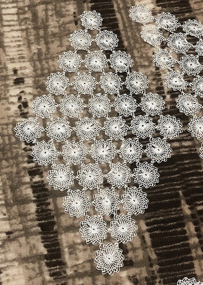 3 parça sehpa dantel örtüsü - Görsel 2