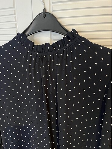 H&M H&M lacivert puantiyeli elbise